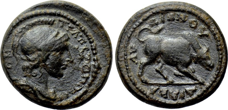 CARIA. Trapezopolis. Pseudo-autonomous. Time of Antoninus Pius (138-161). Ae. 
...