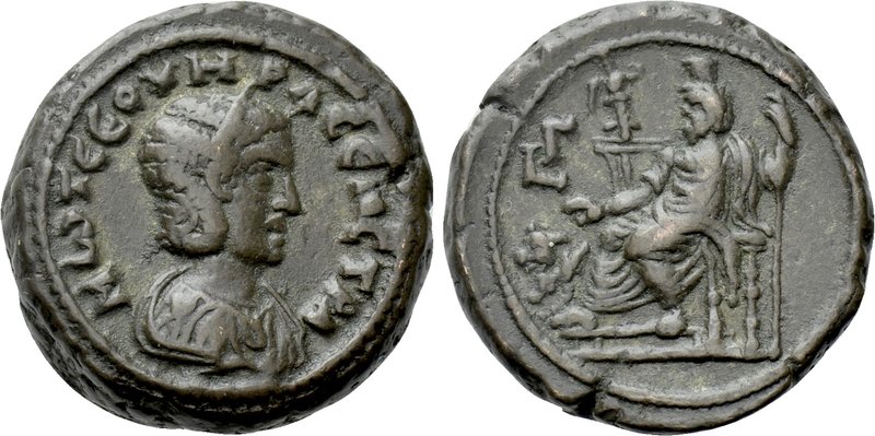 EGYPT. Alexandria. Otacilia Severa (Augusta, 244-249). BI Tetradrachm. Dated RY ...