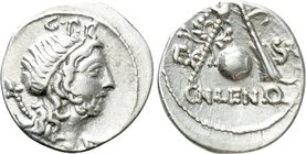 CN. LENTULUS. Denarius (76-75 BC). Spain.