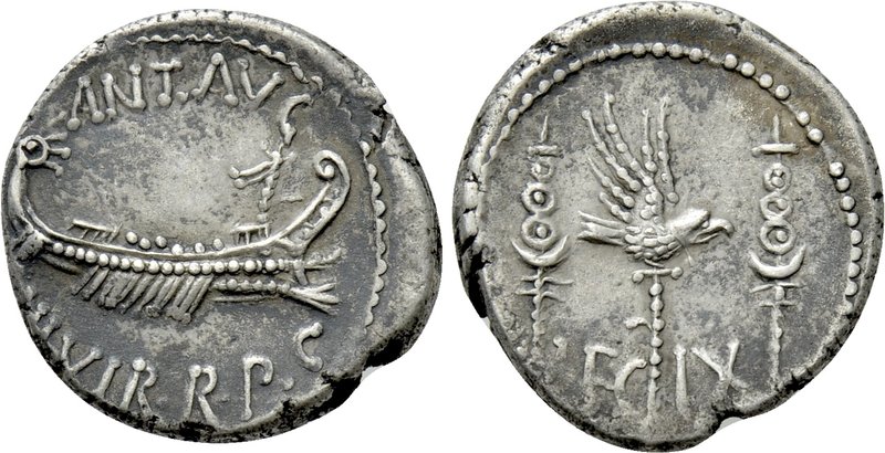 MARK ANTONY (86/2-30 BC). Legionary Denarius (31/32 BC). Mint traveling with Mar...