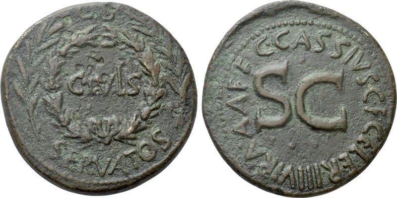 AUGUSTUS (27 BC-14 AD). Sestertius. Rome. C. Cassius Celer, moneyer. 

Obv: C ...