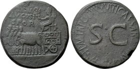 DIVUS AUGUSTUS (Died 14 AD). Sestertius. Rome.