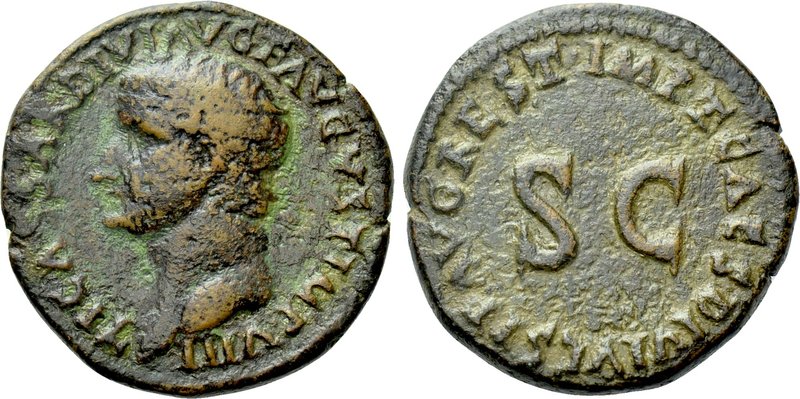 TIBERIUS (14-37). As. Rome or mint in Thrace. Restitution issue struck under Dom...