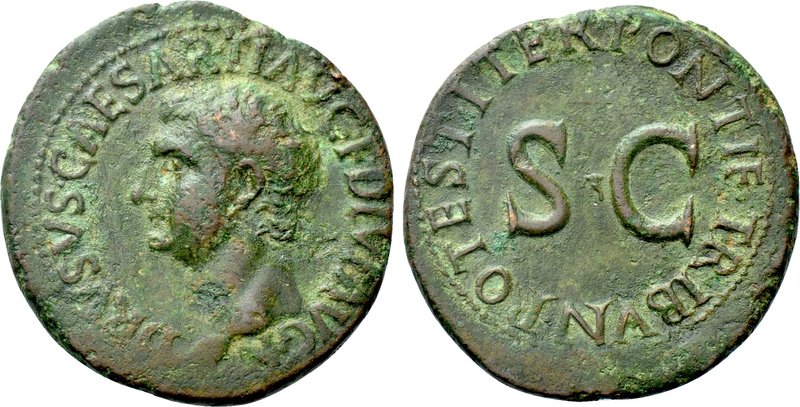 DRUSUS (Died AD 23). As. Rome. Restoration issue struck under Tiberius. 

Obv:...