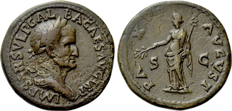 GALBA (68-69). Dupondius. Rome. 

Obv: IMP SER SVLP GALBA CAES AVG TR P. 
Lau...