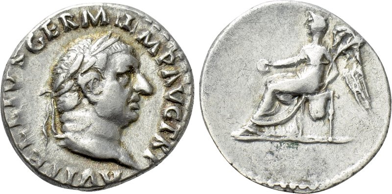 VITELLIUS (69). Denarius. Rome. 

Obv: A VITELLIVS GERMAN IMP TR P. 
Bare hea...