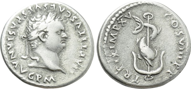 TITUS (79-81). Denarius. Rome. 

Obv: IMP TITVS CAES VESPASIAN AVG P M. 
Laur...