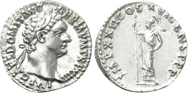 DOMITIAN (81-96). Denarius. Rome. 

Obv: IMP CAES DOMIT AVG GERM P M TR P XIII...