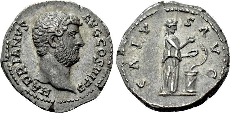 HADRIAN (117-138). Denarius. Rome. 

Obv: HADRIANVS AVG COS III P P. 
Bare he...