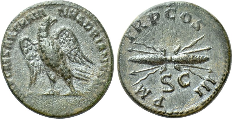 HADRIAN (117-138). Quadrans. Rome. 

Obv: IMP CAESAR TRAIAN HADRIANVS AVG. 
E...