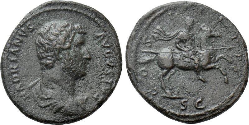 HADRIAN (117-138). As. Rome. 

Obv: HADRIANVS AVGVSTVS. 
Bareheaded and drape...