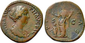 FAUSTINA II (147-175). Sestertius. Rome.