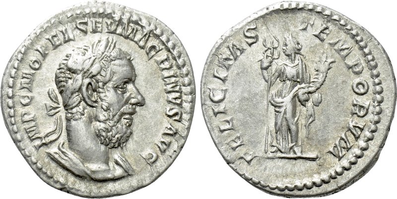 MACRINUS (217-218). Denarius. Rome. 

Obv: IMP C M OPEL SEV MACRINVS AVG. 
La...