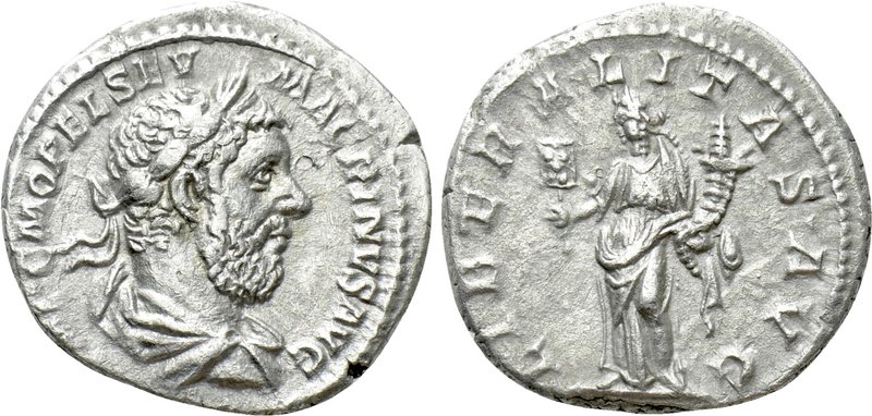 MACRINUS (217-218). Denarius. Rome. 

Obv: IMP C M OPEL SEV MACRINVS AVG. 
La...