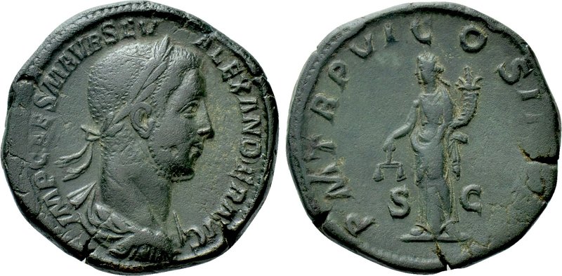 SEVERUS ALEXANDER (222-235). Sestertius. Rome. 

Obv: IMP CAES M AVR SEV ALEXA...