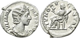 JULIA MAMAEA (Augusta, 222-235). Denarius. Rome.