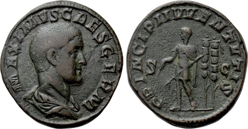 MAXIMUS (Caesar, 235/6-238). Sestertius. Rome. 

Obv: MAXIMVS CAES GERM. 
Bar...