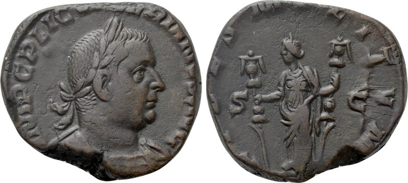 VALERIAN I (253-260). Sestertius. Rome. 

Obv: IMP C P LIC VALERIANVS AVG. 
L...