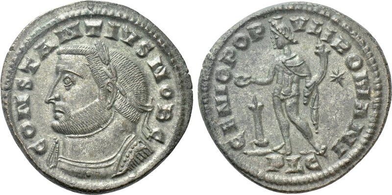 CONSTANTIUS (Caesar, 293-305). Follis. Londinium. 

Obv: CONSTANTINVS NOB C. ...