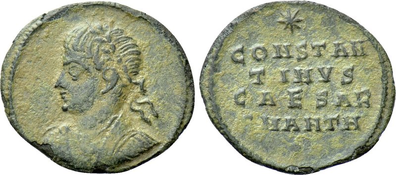 CONSTANTINE II (Caesar, 316-337). Follis. Antioch. 

Obv: Laureate, draped and...