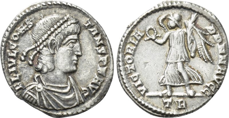 CONSTANS (337-350). Siliqua. Trier. 

Obv: FL IVL CONSTANS P F AVG. 
Diademed...