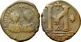 JUSTIN I and JUSTINIAN I (527). Follis. Antioch.