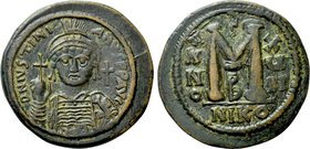 JUSTINIAN I (527-565). Follis. Nicomedia. Dated RY 18 (544/5).