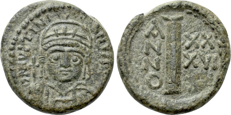 JUSTINIAN I (527-565). Decanummium. Ravenna mint. Dated RY 36 (562/3). 

Obv: ...
