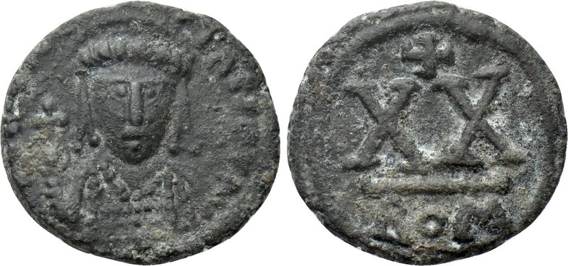 TIBERIUS II CONSTANTINE (578-582). Half Follis. Uncertain military mint. 

Obv...
