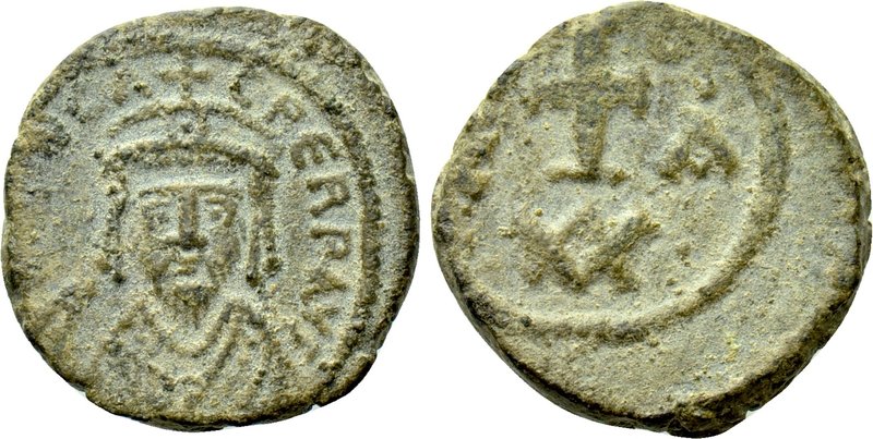 PHOCAS (602-610). Half Follis. Carthage. Dated RY 1. 

Obv: dN FOCAS PERP AVC....