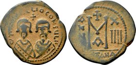 REVOLT OF THE HERACLII (608-610). Follis. Alexandria. Dated RY 14.