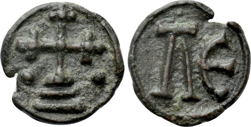 LEO VI the WISE (886-912). Ae. Constantinople. 

Obv: Large ΛЄ.
Rev: Cross cr...