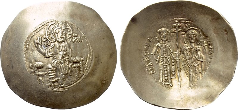 MANUEL I COMNENUS (1143-1180). EL Aspron Trachy. Constantinople. 

Obv: IC - X...