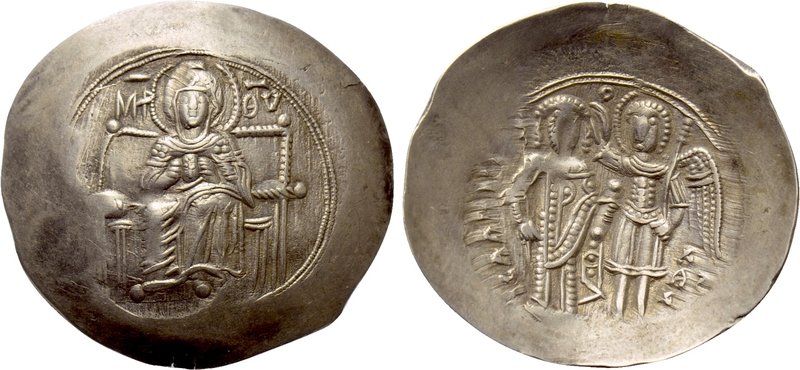 ISAAC II ANGELUS (First reign, 1185-1195). EL Aspron Trachy. Constantinople. 
...