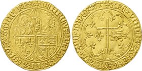 FRANCE. Henry VI (1422-1453). Salut d'or (no date). Saint-Lô.