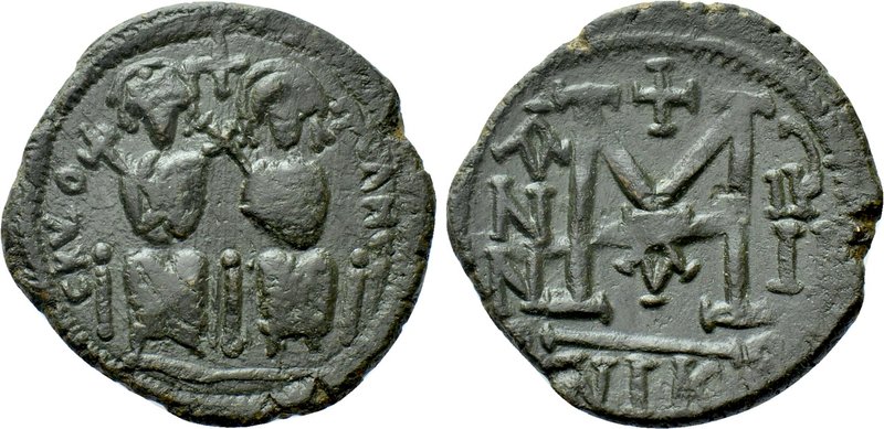 ISLAMIC. Umayyad Caliphate (Arab-Byzantine coinage). Follis (Circa 670s-690s). S...