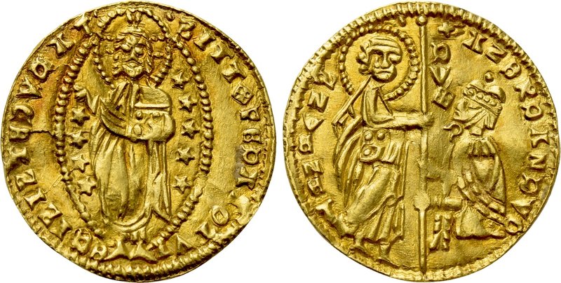 ITALY. Venice. Andrea Dandulo (1343-1354). GOLD Zecchino. Imitative issue struck...