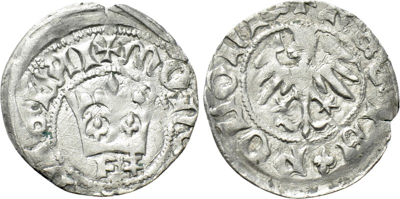 POLAND. Wladislaw II I (1138-1146). 1/2 Groschen. Kraków. 

Obv: Crown.
Rev: ...