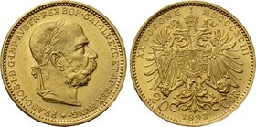 AUSTRIA. Franz Joseph I (1848-1916). GOLD 20 Corona (1893). Wien (Vienna).