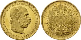 AUSTRIA. Franz Joseph I (1848-1916). GOLD 20 Corona (1895). Wien (Vienna).