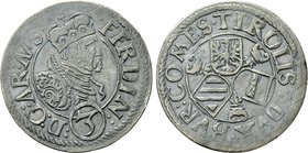 HOLY ROMAN EMPIRE. Ferdinand II (Archduke, 1564-1595). 3 Kreuzer or Groschen. Hall.