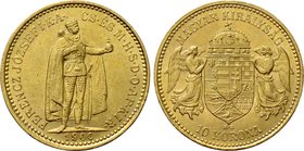 HUNGARY. Franz Joseph I (1848-1916). GOLD 10 Corona (1900 KB). Kremnitz.