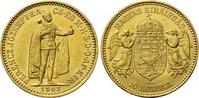 HUNGARY. Franz Joseph I (1848-1916). GOLD 10 Corona (1903 KB). Kremnitz.