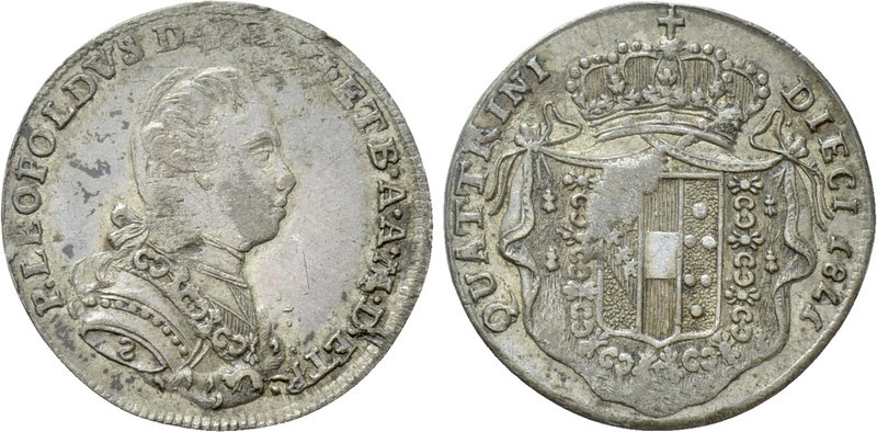 ITALY. Tuscany. Pietro Leopoldo (1765-1790). 10 Quattrini (1781). 

Obv: P • L...