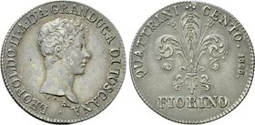 ITALY. Tuscany. Leopold II (1824-1848). Fiorino (1828).