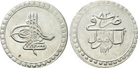OTTOMAN EMPIRE. Mustafa III (AH 1171-1187 / 1757-1774 AD). Piastre or Kuruş. Islambol (Istanbul). Dated AH 1171//83 (1770 AD)..