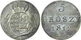 POLAND. Grand Duchy of Warsaw. Friedrich August von Sachsen (1807-1815). 5 Groszy (1812).