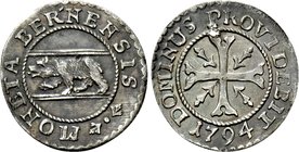 SWITZERLAND. Bern. 1/2 Kreuzer (Vierer) (1794).