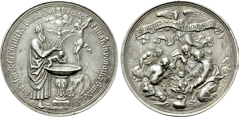 GERMANY. Augsburg. Baptism Medal (no date). Philipp Heinrich Müller. 

Obv: Da...