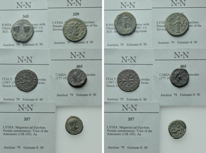 5 Coins. 

Obv: .
Rev: .

. 

Condition: See picture.

Weight: g.
 Dia...